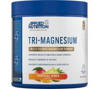 Applied Nutrition Tri-Magnesium Powder 3 in 1 - Magnesium Glycinate Supplements for Bone, Muscle, Nervous System Sleep Health - 300 mg per Serving (200g - 50 Servings) (Tropical Vibes)