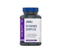 Applied Nutrition Vitamin B Complex High Strength, 90 Vegan Capsules, B1, B2, B3 Niacin, B5, B6, B7 Biotin, B9 Folic Acid, B12, with Choline, Inositol, PABA, Energy and Immune Support, Halal, UK Made
