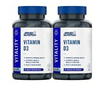 Applied Nutrition Vitamin D3 Bone Health Vegan Capsules - 90 Capsules (2 Packs)