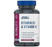 Applied Nutrition - Vitamin D3 & K2 - High Dose Formula - Best Immune Support - Best Bone & Muscle Function - Calcium Optimization & Highly Bioavailable (60 Capsules - 30 Servings)