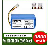 Applies to 14.4V/14.8V 12.8Ah 18650 li-ion battery For LIECTROUX C30B XR500 E30 For PROSCENIC 800T 830P 820P 820T 820S Robot Vacuum Cleaner 9800mAh