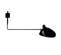 Applique 1 Wall Lamp Black & Brass Straight