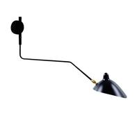 Applique 1 Wall Lamp Black & Brass w. Crack