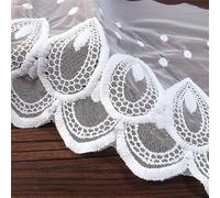 Applique Decoration,DIY Sewing Craft, 27cm Lace Fabric Ribbon Tulle Lace Edging Trimming Wide Decorative Webbing Floral for Dressmaking Sewing Gift Wrapping(2 Yards)