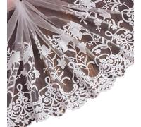 Applique Decoration,DIY Sewing Craft, 32cm Wide Decorative Fabric Floral Tulle Lace Edging Trimming Ribbon Webbing Fabric for Dressmaking Sewing Gift Wrapping(10 Yards)