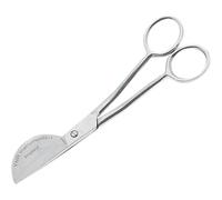 Applique Duckbill Machine Embroidery Scissors - Premium German Steel Fabric Scissors Razor, Sharp Small Sewing Tip for Optimal Precision Stitches, Sewing & Tailoring Scissor | (Silver 6”)