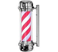 Applique Murale Extérieure Led, Enseigne De Coiffeur Chromée À Tête Plate, Rayure Rotative, Pour Salon De Coiffure Etr, À Fixer Au Mur./Rosso/88 * 21 * 30Cm