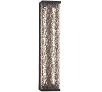 Applique Murale Extérieure Minimaliste En Acrylique Noir Et Acier Inoxydable De Forme Rectangulaire, Idéale Pour Couloir, Balcon, Pelouse, PARC, Cour Ou Hall D'Entrée (10 X 45 Cm)./10 X 45 cm