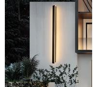 Applique Murale Extérieure Moderne, Applique Longue, Éclairage Led 8W-40W Étanche Ip65 Noir, Applique Linéaire Led Pour Garage, Porte D'Entrée/120 cm