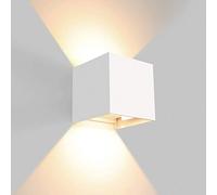 Applique Murale Led 7 W À Angle De Faisceau Réglable - Éclairage Intérieur/Extérieur Étanche Ip65, Blanc Chaud 3000 K, Noir (Noir, Lot De 2)/Blanc/1Pc