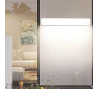 Applique Murale Led Longue Et Noire Avec Détecteur De Mouvement - Étanche Ip65, Idéale Pour L'Extérieur (Villa, Cour, Jardin Et Intérieur) (Lumière Noire Et Blanche, 100 Cm)/Lumière Blanche/80 cm