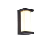 Applique Murale Led Moderne, Applique Extérieure Minimaliste Noire À Haute Transmission Lumineuse, Abat-Jour En Polycarbonate, Étanche À L'Eau, À La Poussière Et À La Pluie, Idéale Pour Un Escalier, U
