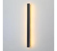 Applique Murale Linéaire Noire, Applique Murale Longue Et Moderne, Éclairage Extérieur Minimaliste Et Étanche Pour Porche, Forme Élancée (Diamètre : 100 Cm)/4000K/Diamètre 100 cm