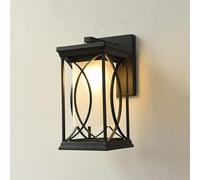 Applique Murale Moderne Étanche Ip54 - Lampe Murale Extérieure E27 Avec Couvercle En Verre Dépoli Pour Jardin De Villa, Cuisine Et Bureau (27 Cm)/Une Seule Couleur/35 cm