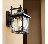 Applique Murale Solaire Led E27, Style Rustique Moderne Et Élégant, Avec Abat-Jour En Verre, Résistante À La Rouille Et Étanche, Idéale Pour Balcon, Jardin, Terrasse, Patio, Cour Ou Garage. Couleur :