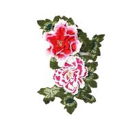 Applique Patches,36x26cm Embroidery Lace Patch 3D(Pink)