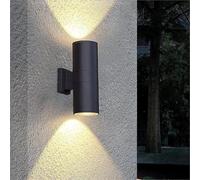 Appliques Murales Avec Éclairage Haut/Bas Pour Intérieur Et Extérieur, Spots Design Modernes Pour Terrasse, Jardin, Porche, Garage (9 cm X 26 Cm, 20 W)/9 cm X 26 cm 10 W
