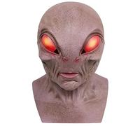 Applysu Alien Mask Scary Creepy Full Head Latex Mask Anime Movie Alien Costume Cosplay Props for Carnival Party