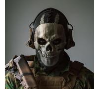 Applysu Ghost Mask Skull Call of Balaclava Duty Mask GOD Ghost MW2 Skeleton Full Head Halloween Scary Horror Cosplay Headwear Costume for Masquerade