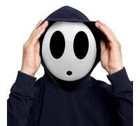 Applysu Shy Guy Anime Mask Halloween Mask Funny Full Face White Masks Cosplay Costume Props for Christmas,Carnival