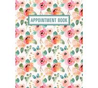 Appointment Book: 15 Minute Increments | Appointment Planner | Daily Hourly Schedule | + BONUS Client Information Pages | Peach Mint Floral