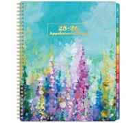 Appointment Book 2025-2026 - 2025-2026 Weekly Appointment Book/Planner, Jul.2025 - Jun.2026, 9" x 11", Daily/Hourly Planner 2025-2026 with Colorful Tabs, 30 Minutes Interval - Oil Painting