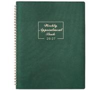 Appointment Book 2026-2027 - Academic Diary from Aug. 2026 - Jul. 2027, A4 Week to View Appointment diary 2026-2027, Hourly Planner in 15 Minutes with Times Slots, Soft Leather Cover, 21.8 x 29 cm