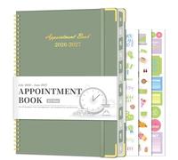 Appointment Book 2026-2027, Hourly Planner from July 2026 - June 2027, 6.3"×8.6" Small Weekly & Monthly Appointment Planner, Daily Agenda Book with 30-Minute Interval for Office School, Green