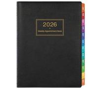 Appointment Book 2026 - A4 Diary 2026 from January 2026 to December 2026, Week-to-View Organiser with 15-Minute Appointments, Softcover Appointment Diary, 21.8 x 29 cm