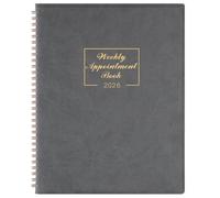 Appointment Book 2026 - January 2026 to December 2026 with Times, Appointment Diary 2026 A4 Week to View Hourly Planner in 15 Minutes, 21.8 x 29 cm, Soft Leather Cover
