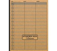 Appointment Book 3 Column: Undated - Weekly and Hourly Appointment Planner for Salons, Spas, Hair Stylists, Barbershop - Large Client Schedule Book with 15 Minute Increment
