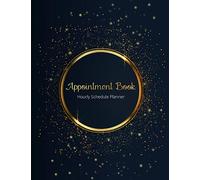 Appointment Book: Hourly Schedule Planner for Your Business | Black & Gold Elegant Cover