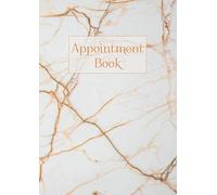 Appointment Book: Undated Hourly Daily Schedule Notebook / Diary for Salon, Hair Stylist, Spa, Makeup Artist, Waxer, Barber, Dog Groomer - 15 minutes increments - Elegant Gold Pink Marble Cover - h