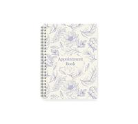 Appointment Book - Undated Hourly Schedule with 30 Minute Slots - 52 Weeks to View - A5 Size with tactile ‘Velvet Soft Touch’ Cover - Double Strength Chrome Wire - 100gsm quality white paper