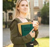 Appointment Calendar, 2026 Diary with Elastic Band, A5 English Notebook, Vertical Lines for Fitness, Work Travel, Daily School, Students, Meetings on the Go Office