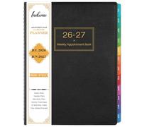 Appointment Diary 2026 2027 - A4 Academic Diary from Jul. 2026 to Jun. 2027, Week to View Hourly Planner, Softcover Appointment Book, 15 Minutes Intervals, 21.8 x 29 cm, Black