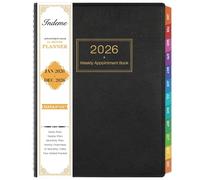 Appointment Diary 2026 - A4 Diary from January 2026 to December 2026, Week to View Hourly Planner, Softcover Appointment Book, 15 Minutes Intervals, 21.8 x 29 cm, Black
