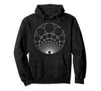 Appolonian Gasket Sacred Geometry Intricate Symmetry Black Pullover Hoodie