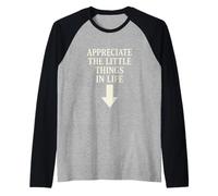 Appreciate The Little Things in Life Motivational Mindful Raglan Baseball Tee