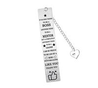 Appreciation Bookmark Gifts for Boss Men Women Retirement Leaving Gifts Boss Gift for Mentor Leader Thank You Gift for Male Female Friend Book Lover