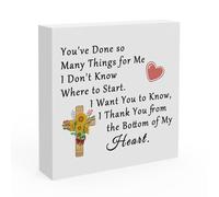 Appreciation Decor for Women Men Thank You Gift for Teacher Nurse Boos Fried Coworker Wooden Box Desk Decor for Home Office Inspirational Wood Plaque Sign Retirement Gift Motivational Quote Decor