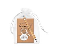 Appreciation for Employees - Motivational Keyring with Notebook and Ballpoint Pen | Be Proud of Your Work | For Office Colleagues Nurses Employees Teachers Christmas