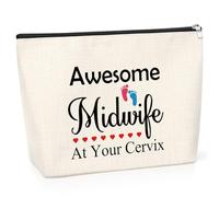 Appreciation Gift for Midwife Midwife Gift Makeup Bag Medical Graduation Gift for Midwife Thank You Gift for Midwife Doctor Doula Nurse Delivery Nurse Gift Practitioner Gift Travel Makeup Pouch