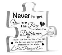 Appreciation Gift for Principal Acrylic Plaque Principal Gift for Men Women Principle Thank You Gifts Going Away Retirement Gifts for Principle Office Desk Sign Christmas Birthday Presents