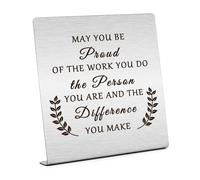 Appreciation Gift for Women Men Motivational Desk Decor for Home Office Retirement Gifts Thank you gifts for Coworker Employee Inspirational Desk Decor Signs Boss Leaving Gift Birthday Gifts