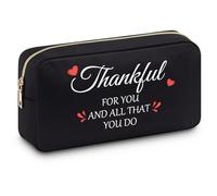 Appreciation Gifts for Women Cosmetic Bag Thank You Gifts for Teacher Nurse Mentor Funny Makeup Bag Gift for Women Sister Volunteer Employee Coworker Thank You Makeup Pouch for Women
