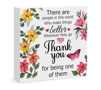 Appreciation Gifts for Women Wooden Block Sign Home Office Desk Sign Decor for Colleague Friends Boss Manager Leaving Farewell Retirement Thank You Gifts for Women Nurse Teacher