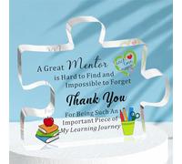 Appreciation Mentor Tutor Gifts Women Men Acrylic Puzzle Mentor Plaque A Great Mentor Is Hard To Find And Impossible To Forget Thank You For Being Such An Important Piece Of My Learning Journey