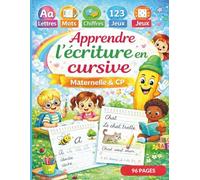 Apprendre à écrire en cursive: Apprendre à écrire les 26 lettres d'alphabet en majuscule,en minuscule et aussi écrire les nombres et tracer des lignes pour les enfants de 4 à 7 ans