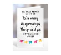 Apprentice Card From Manager, gifts for men, women, presents for Christmas, appreciation, Happy Birthday, proud of you, male, female, child, adult, A5-291a_16